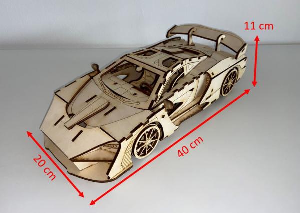 McLaren - Senner GTR  as 3D large model -dimension